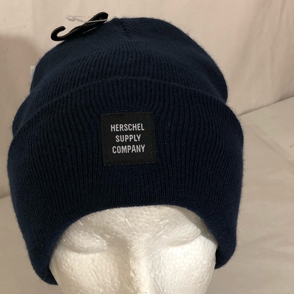 Herschel Knitted Buoy Low Profile Beanie Hat Black